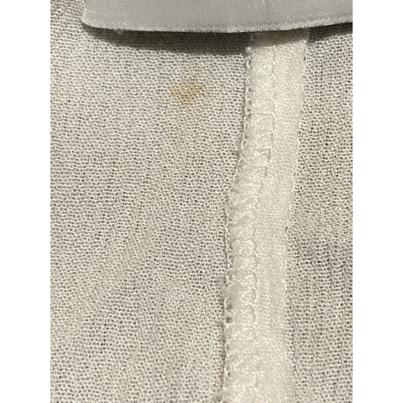 Do+Be Tank Top Women's M Ivory Solid Sleeveless Lace Up V Neck Waterfall Blouse - Picture 6 of 6